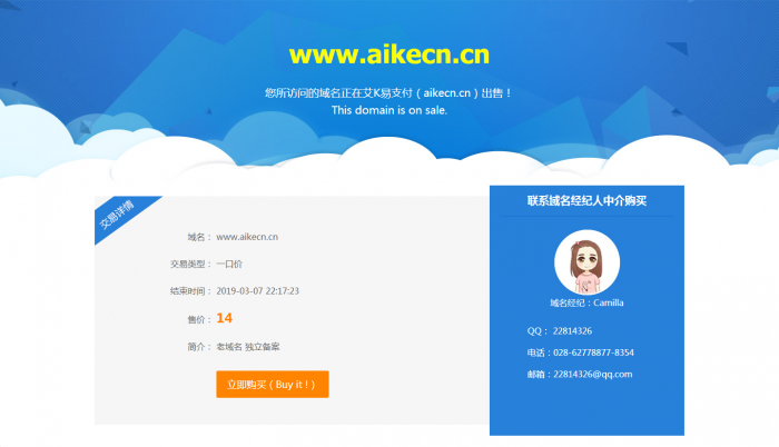非常好看的网站域名出售页模板-希音出海