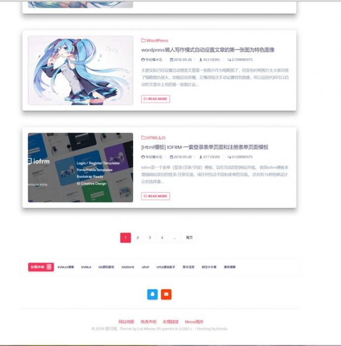 wordpress响应式猫可喵lolimeow,可做个人博客主题模板-希音出海