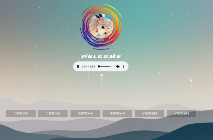 图片[1]-非常漂亮的一款html引导页导航网站旋转头像变幻背景单页源码-希音出海