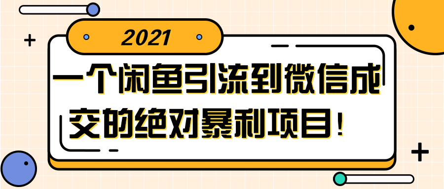 闲鱼引流到微信成交的绝对暴利项目！【视频教程】-希音出海