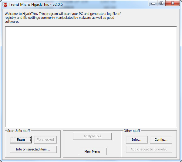 HijackThis(浏览器被劫持修复工具)v2.0.5 免费版-希音出海
