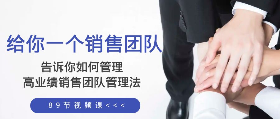729.给你 一个销售团队，告诉你如何管理，高业绩销售团队管理法（89节课）-希音出海