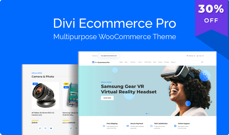 Divi Ecommerce Pro v1.0.10 WooCommerce 店面子主题下载-希音出海