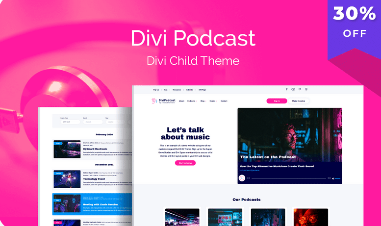 Divi Podcast v1.1.8 博客子主题下载-希音出海