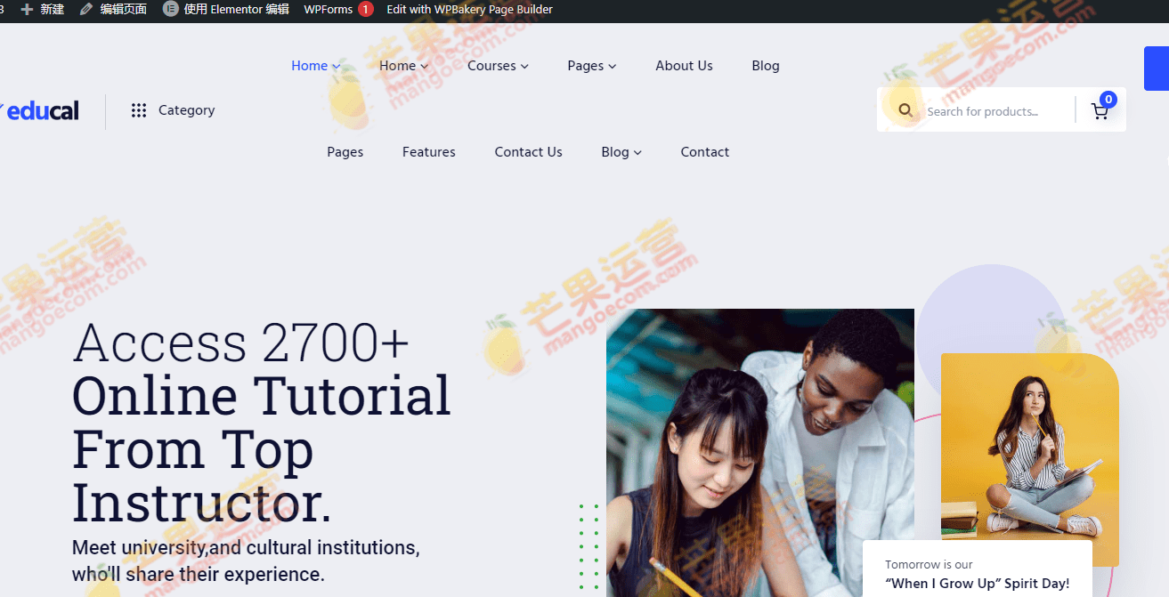 Educal Theme 在线课程和教育 WordPress 主题破解版免费下载