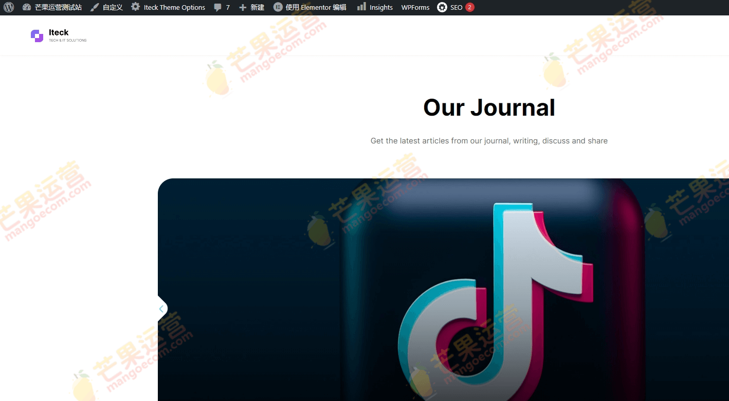 Iteck 软件与技术 WordPress 主题破解版下载
