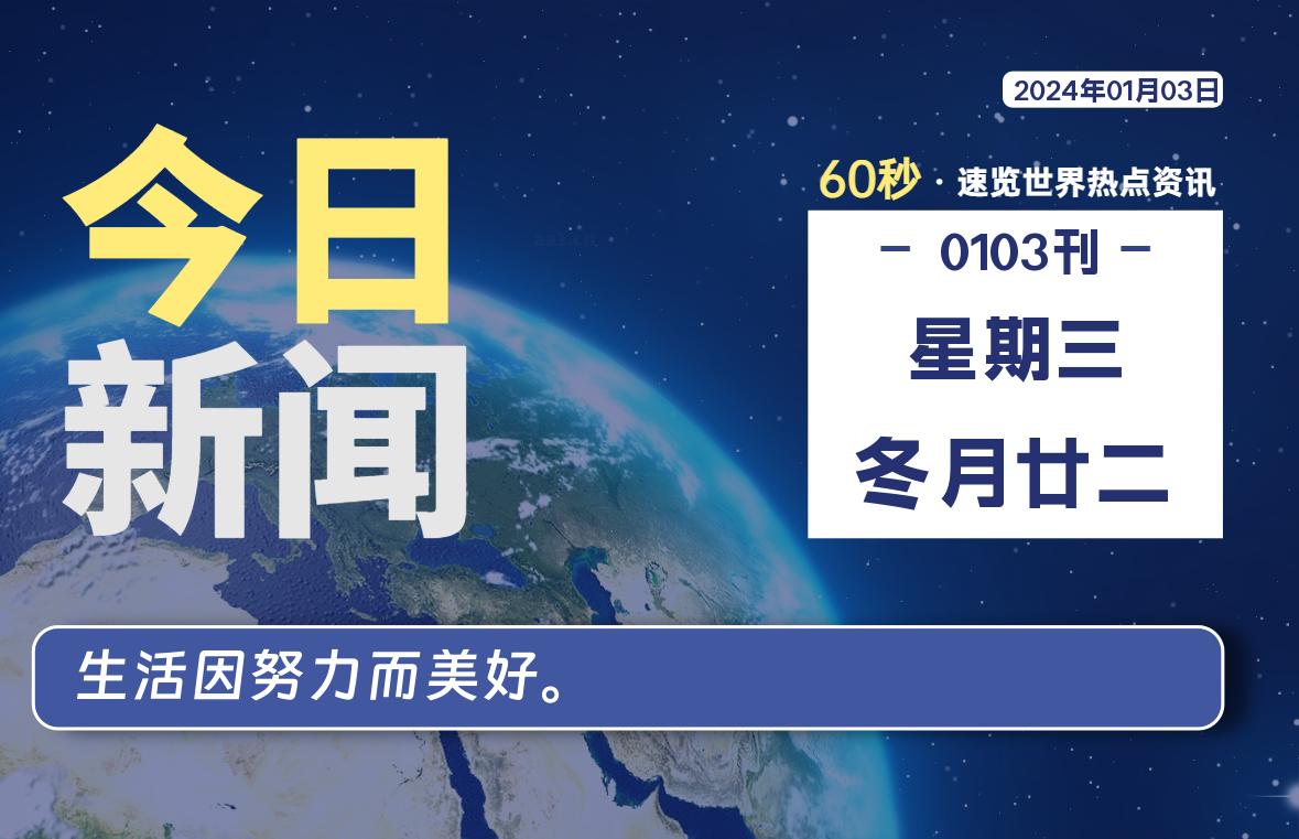 01月03日，星期三，每天60秒读懂全世界！-希音出海