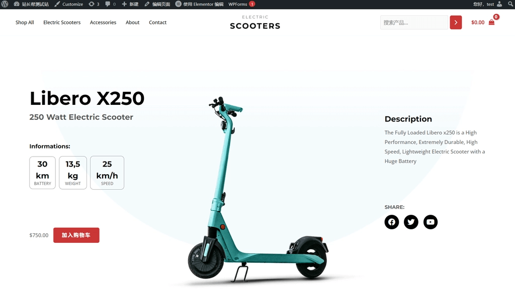Astra Electric Scooter 模板导入成功示例